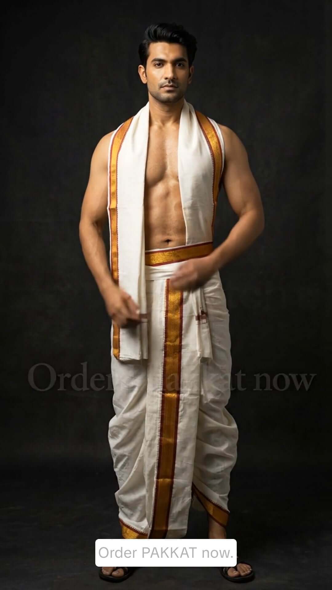 ready made dhoti size guide for men by Phakkat