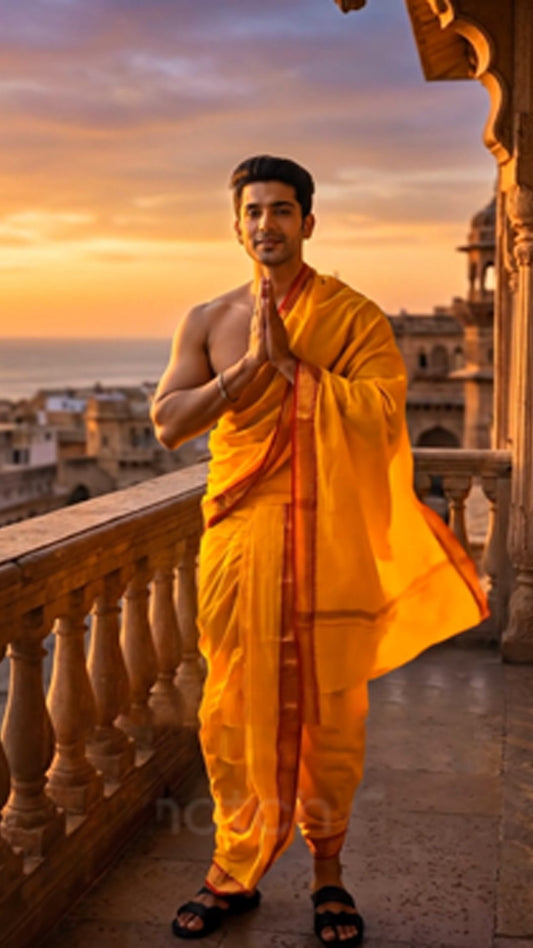 Ready made dhoti for wedding and traditional functions for men by Phakkat