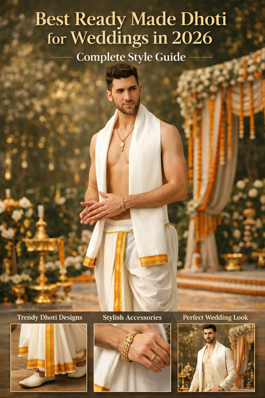 ready made dhoti for weddings 2026 traditional art silk