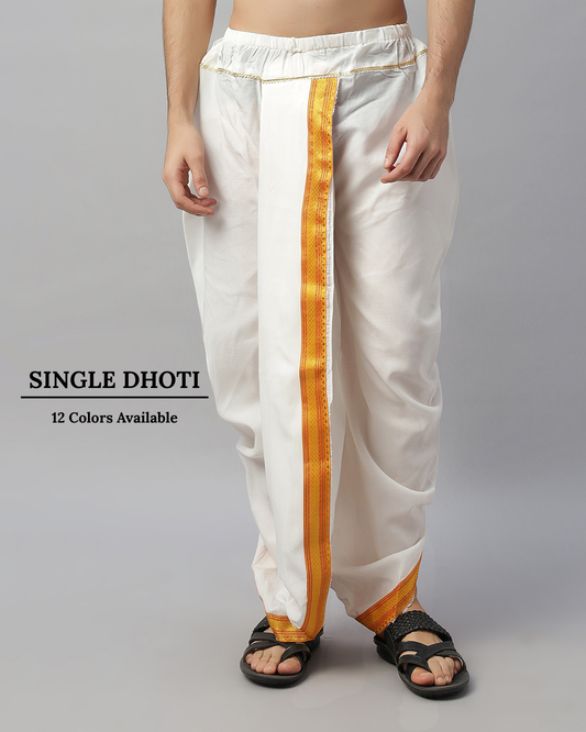 Ready made dhoti for pooja and festivals by Phakkat