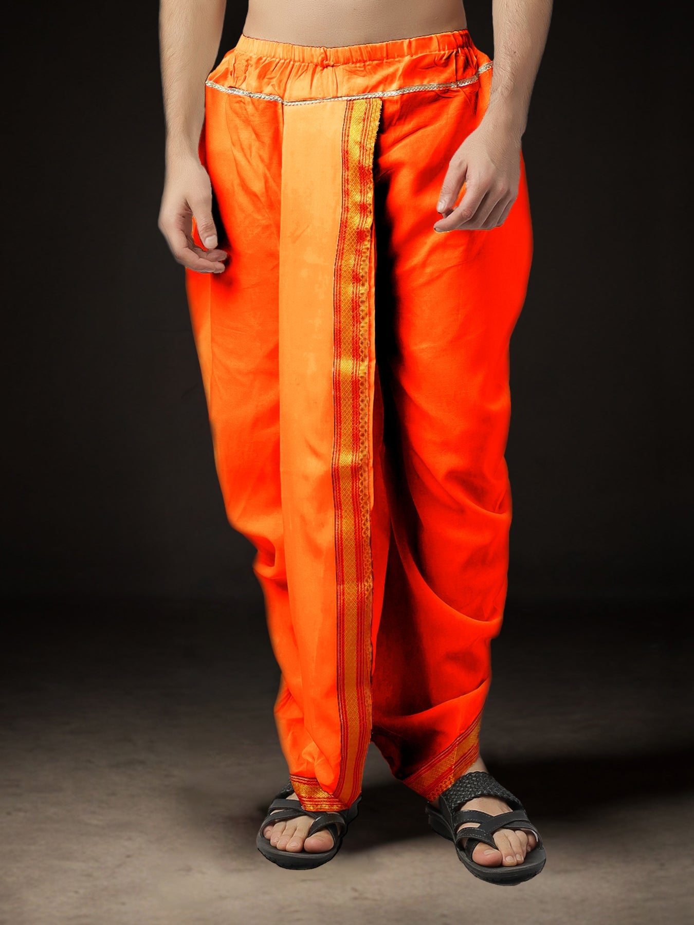 Ready-Made Art Silk Dhoti for Men – Traditional Festive Wear