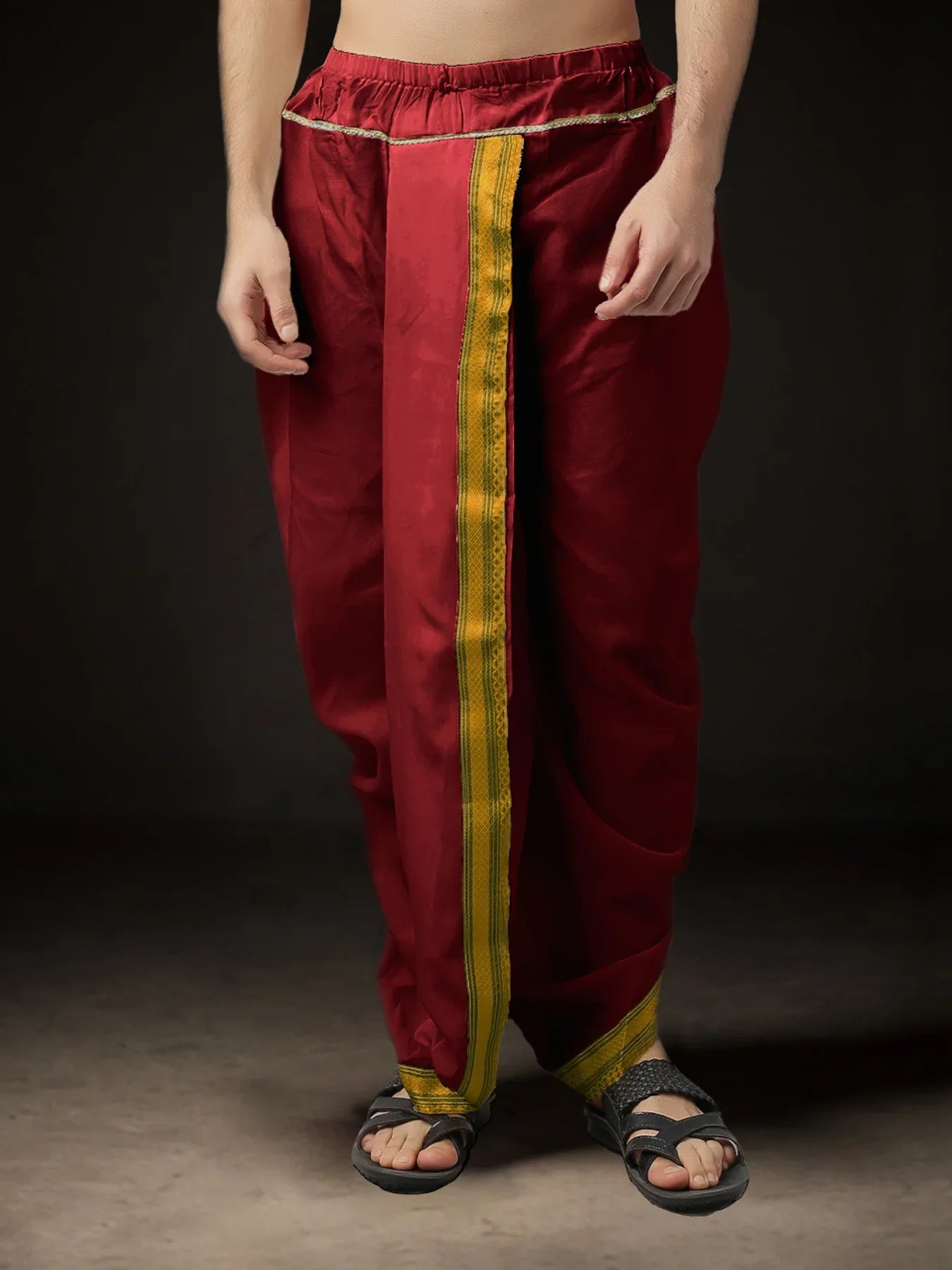 Readymade Art Silk Dhoti for Men Phakkat - Premium festive comfort and elegant drape.