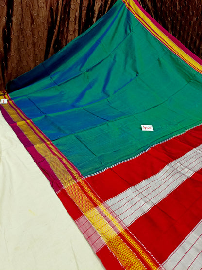 Irkal Cotton Saree for Women Phakkat Morpankhi Pallu View