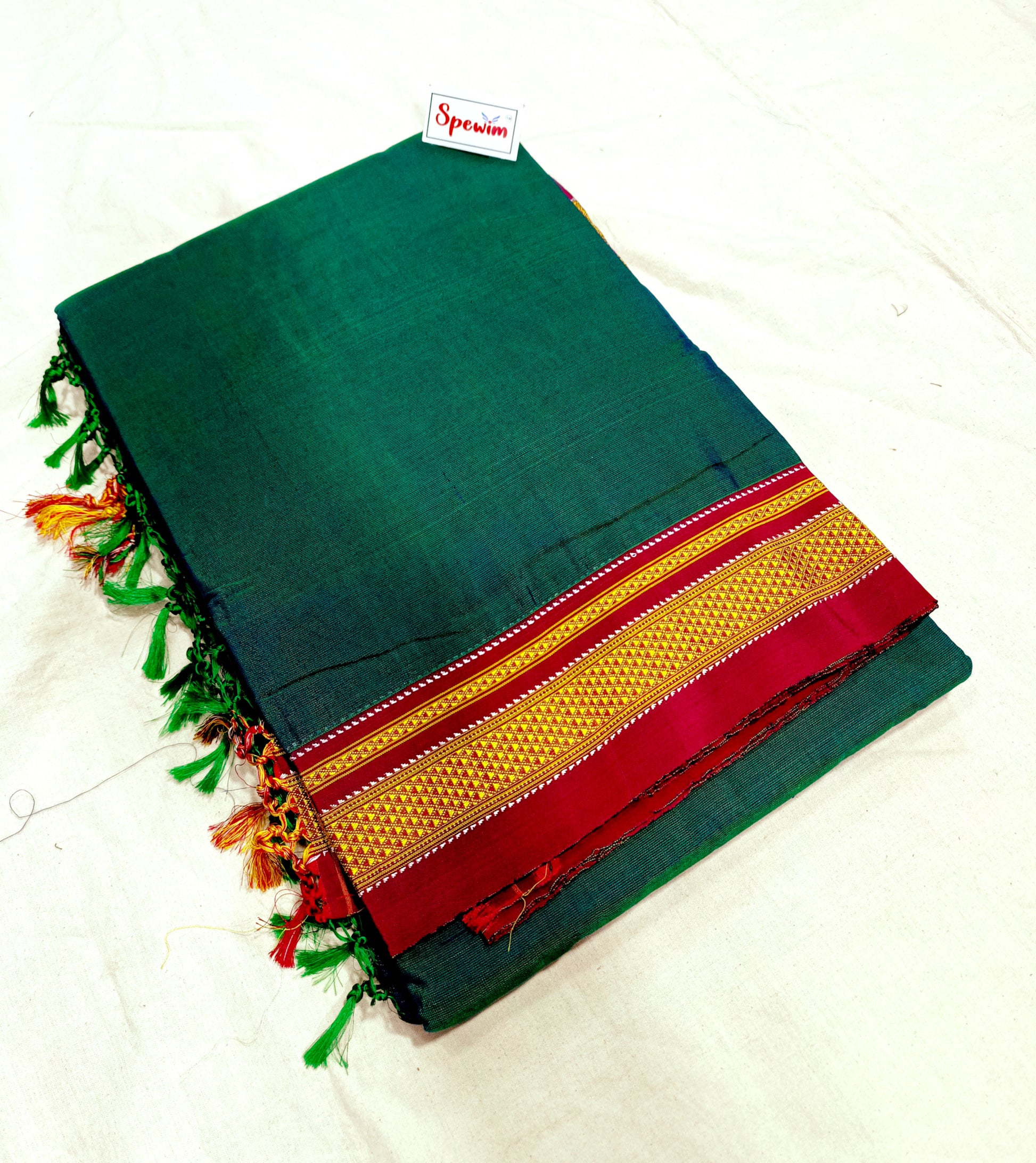 Irkal Cotton Saree for Women Phakkat Morpankhi Full Saree Display