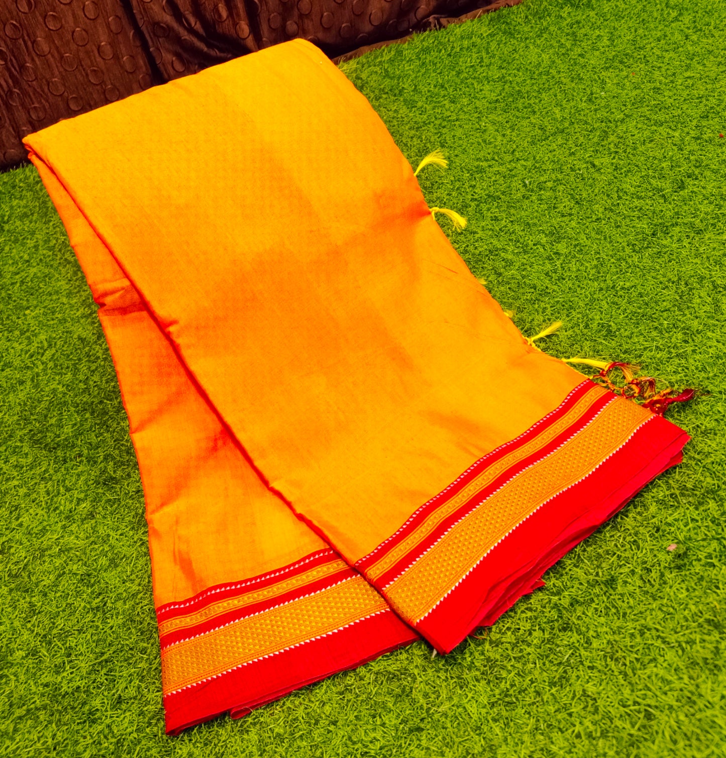 Irkal Cotton Saree for Women Phakkat Mango Pallu View