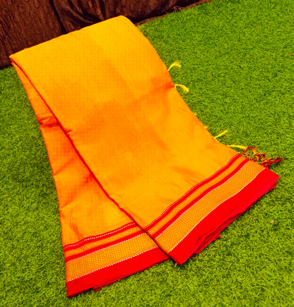 Irkal Cotton Saree for Women Phakkat Mango Pallu View