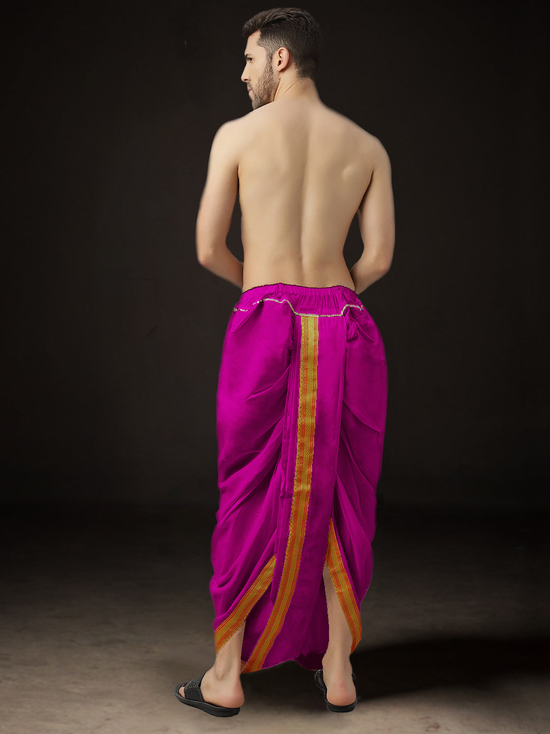 Ready-Made Dhoti for Men Pack of 2 Phakkat – Light Purple Dhoti Solo Ready-Made Traditional Wear